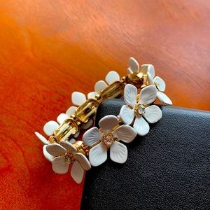Gold and floral bracelet